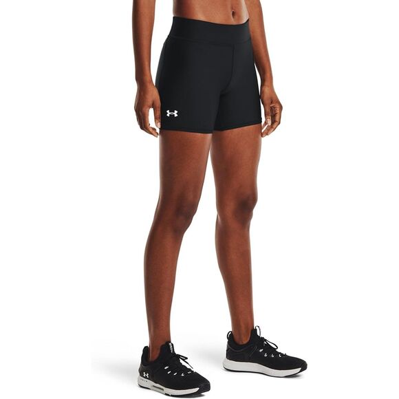 Under Armour Heatgear Armour Mid Rise Shorty, Black  UA Compression Shorts Sz M - Picture 1 of 5